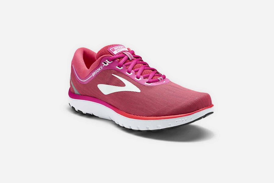 Brooks Pureflow 7 Road Running Shoes Womens - Pink/White - EIBMH-4123